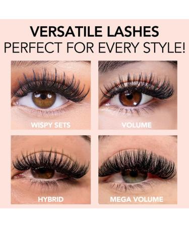 Buy KIARA SKY LASH Premium Cashmere Easy Fan Lash Extensions - Soft Semi-Matte Finish | Professional Use | Black C-0.05 14MM - Buy Online on GoSupps.com