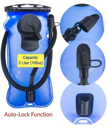 WACOOL 3L BPA Free Hydration Pack Bladder 100oz Water Reservoir Blue - Leak-Proof & Double Opening Design | Includes Clean Kit - Buy Online on GoSupps.com