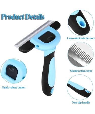 HZPolang Deshedding Tool for Dogs - Pet Hair Remover Grooming Brush for Small, Medium & Large Breeds - Cats, Horses - Short or Long Hair Deshedder - Buy Online on GoSupps.com
