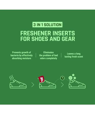 SmellWell 3-Pack Floral Odor Eliminating Air Purifying Bags (6 Pairs | 100g) Activated Bamboo Charcoal Air Freshener for shoes and gear 6 Pack Value (6x 50g) Scented - Floral - Buy Online on GoSupps.com