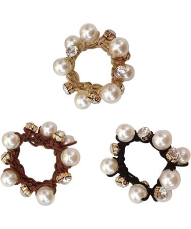 Pearl Hair Scrunchies Elastic Hair pes Ponytail Holder Scrunchies Tightening Hair Hair Accessories for Women and Girls Daily Life - Buy Online on GoSupps.com