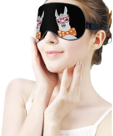 Sunglass Alpaca Llama Eye Mask Sleep Blindfold | Adjustable Strap | Blocks Light for Travel, Yoga, Nap | Women Men - Buy Online on GoSupps.com