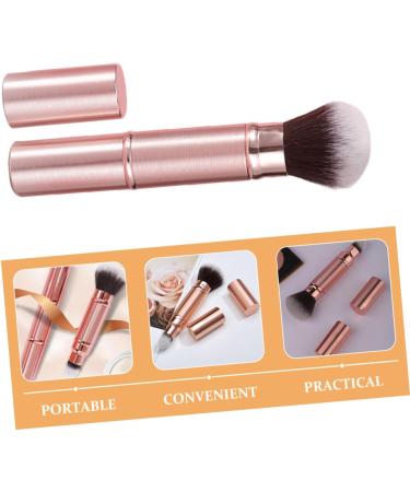 MAGICLULU Double-ended Makeup Brush Face Brush Blusher Brush Powder Applicator Loose Powder Brush Blush Brush Women Makeup Tool Travel Plaster Brush Plastic Rose Gold - Buy Online on GoSupps.com