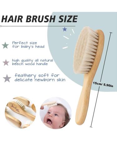 Personalized Baby Hairbrushes Engrave Infant Name Wooden Newborn Hair Brush Comb Brush Birth/Baptism/Birthday (1PCS) - Buy Online on GoSupps.com