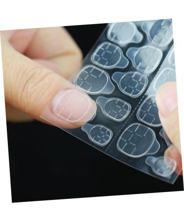 SOESFOUFU 20 Sheets Double-Sided Adhesive Nail Stickers Nail Stencils Nail Gel Sticker Nails Fake Nails Nail Glue for Press-On Nails Nail Sticky Tabs Plastic Transparent - Buy Online on GoSupps.com