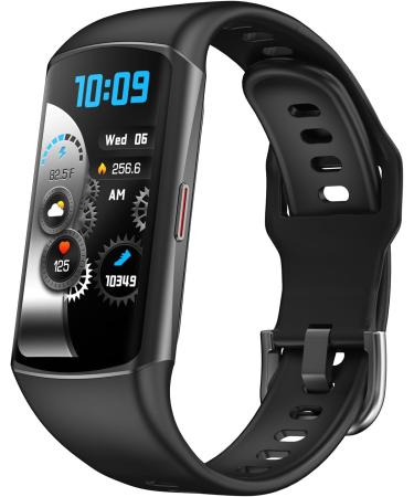 Bestinn Smart Watch Fitness Tracker with 24/7 Heart Rate Blood Oxygen Blood Pressure Monitor Sleep Tracker 120 Sports Modes Activity Tracker Step Calorie IP68 Waterproof for Andriod iPhone Women Men - Black