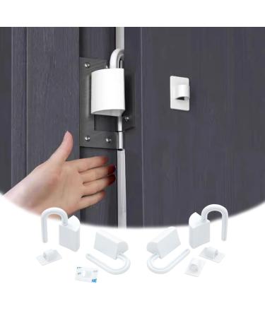 DHinkyoung 4 Set Door Hinge Guard for Baby's Fingers Safe Finger Protector for Door Stay Open Baby Proofing Catch Door Stopper Anti-Pinch Door Locks Guard for Children 0-6 Years