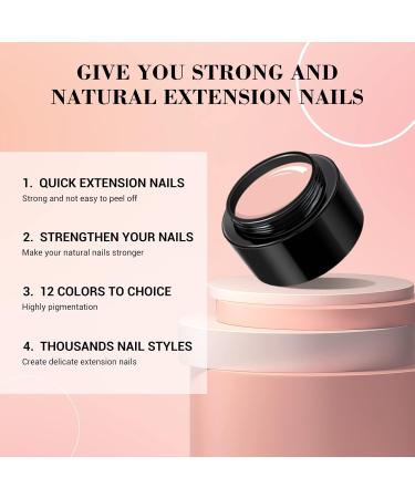 SAVILAND Builder Nail Gel Set - 12 Colors Hard Gel for Professional Nail Art & Home DIY - Nudes Pink Glitter Soak-off UV Gels - Buy Online on GoSupps.com