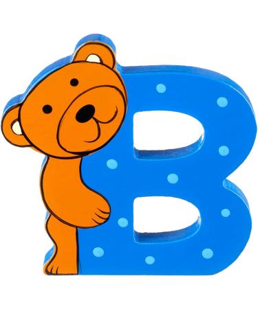 Orange Tree Toys Wooden Letter B for Bear - Personalized Alphabet Animal Letter for Baby Name Toy Box, Wall Decor - Nursery Decor for Boys and Girls - Buy Online on GoSupps.com