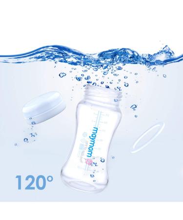 Maymom Wide-Mouth Milk Storage Collection Bottle with Travel Cap and Sealing Ring - Compatible with Spectra S1 S2, Avent, Motif, Twist, Ameda MYA Bottles - 4pc Pack - Buy Online on GoSupps.com