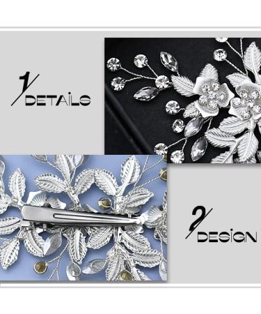ISLHJDD Wedding Hair Clip Bridal Hair Comb Diamante Crystal Pearl Hair Comb Wedding Hair Accessory Decorative Wedding Hair Comb Hair Accessories for Brides Girls - Buy Online on GoSupps.com