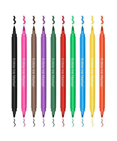 HZSZJMN 10Pcs Food Markers Edible Pens for Cake Decorating Edible Markers for DIY Fondant Cakes Cookies Frosting Easter Eggs Baking Decorating - Buy Online on GoSupps.com