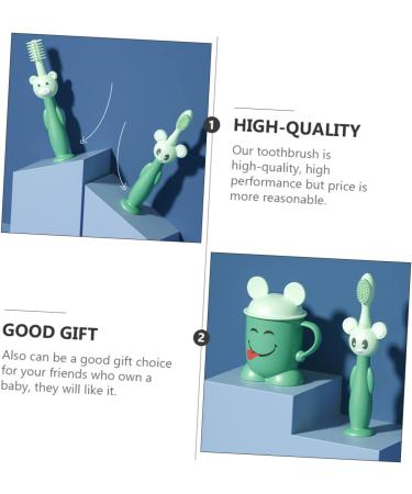 Kisangel 1 Set Toddler Replaceable Cup for Oral Brush Handle Bpa Teeth Head Extra Silicone Toothbrush Age Degree Infant Tooth Baby with Easy-Grip Care Free Training Bristle Cleaning - of - Buy Online on GoSupps.com
