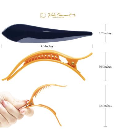 RC Roche 6-Piece Duck Beak Crocodile Hair Clip Set for Women & Girls - Strong Hold Alligator Clips for Professional Styling | Classic Multifunctional Hair Accessories - Buy Online on GoSupps.com