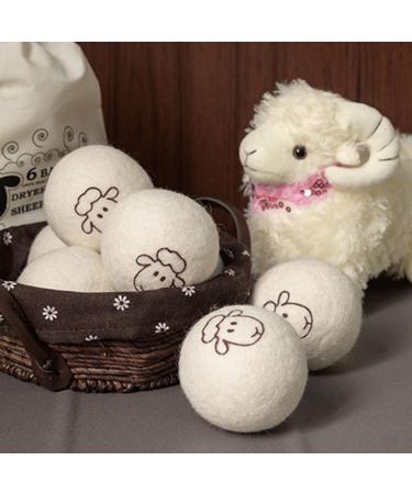6Pack Wool Dryer Balls Reusable Reduces Clothing Wrinkles and Saves Drying Time Wool Balls Replaces Dryer Sheets Wool Balls for Dryer Laundry Balls for Dryer(#1) - Buy Online on GoSupps.com