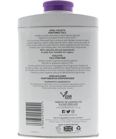 Yardley London April Violets Perfumed Talc 7 oz - FloralFresh - Pack of 1 - Buy Online on GoSupps.com