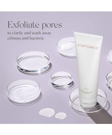 EXUVIANCE Pore Clarifying Facial Cleanser 7.2 fl. oz. with Salicylic, Mandelic & Polyhydroxy Acids + Tea Tree Oil - Acne-Prone Skin Solution - Buy Online on GoSupps.com