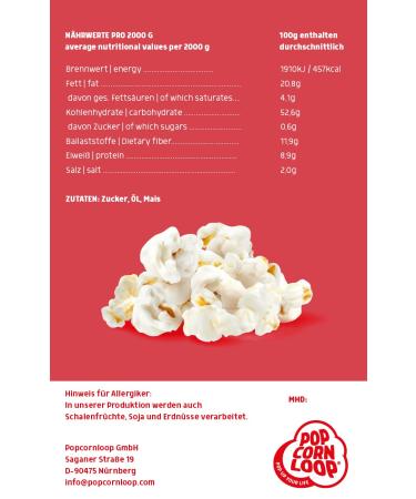 Buy 2kg Sweet Popcorn Sack - 40 Free Bags for Parties Events & Festivals | Ready to Go! - Buy Online on GoSupps.com
