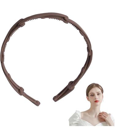 Eventerde Folded Hair Bands Foldable Hair Bands Foldable Travel Headband Telescopic Foldable Headband Stylish Foldable Headband Multi-Purpose Hair Accessories for Women and Girls Light coffee - Buy Online on GoSupps.com
