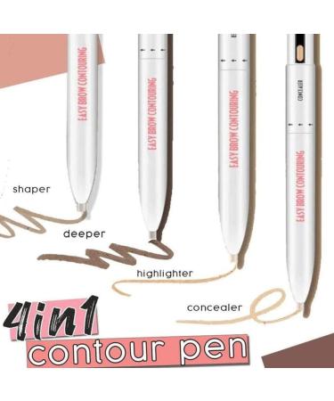 Eyebrow Contour Pen 4 in 1 Long Lasting Rotate Defining Highlighting Brow Pencil Blonde 1# Blonde - Buy Online on GoSupps.com