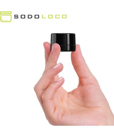 200 Pack 5ml Thick Black Glass Containers with Child Resistant Lids for Oil  Lip Balm  Wax  Cosmetics - Buy Online on GoSupps.com