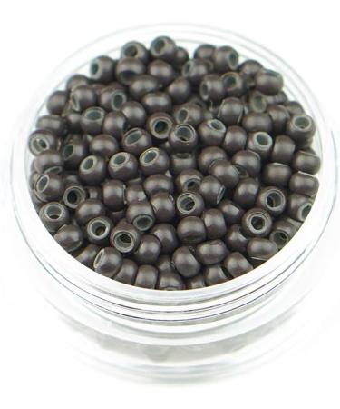 KOCONI 3mm Nano Rings Silicone Lined Hair Extension Beads - 200PCS Dark Brown - Buy Online on GoSupps.com