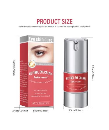 Retinol Eye Cream for Dark Circles & Puffiness | Hyaluronic Acid & Collagen | Smooth Fine Lines & Tighten Skin - Buy Online on GoSupps.com