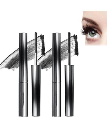 Vervaci Iron Rod Mascara Vervaci Mascara Novafy Iron Wand Mascara Sobrastro Iron Wand Mascara 3D Curling Eyelash Iron Mascara Metal Rod Mascara Waterproof Long Lasting No Clumping (2PCS-black)