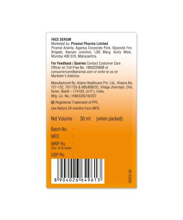 Lacto Calamine Face Serum with Vitamin C Derivative Niacinamide & Panthenol Lightweight Moisturizing Serum for Brighter-Looking Skin Unscented (1.01 fl oz / 30 ml) - Buy Online on GoSupps.com