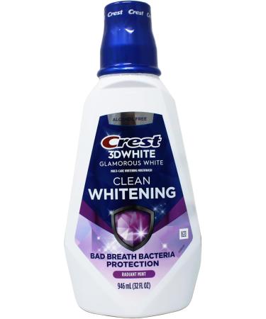 Crest - 3D White Glamorous White - Multi- Soins Blanchissant - Parfums Menthe Fraiche Bain De Bouche 946 Ml ( lot de 2 ) - Buy Online on GoSupps.com