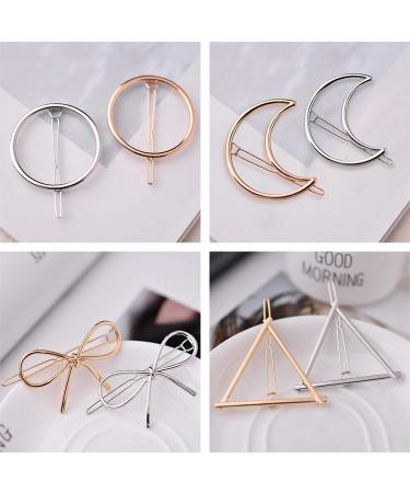 Fascigirl 8 Pcs Hair Clip Set for Women - Moon Triangle Circle Butterfly Barrettes and Pins for Girls - Stylish Hair Accessories - Buy Online on GoSupps.com