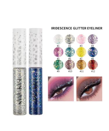 Quxunzzz Liquid Glitter Eyeshadow & Eyeliner - Sparkling Metallic Shimmer Makeup - Buy Online on GoSupps.com