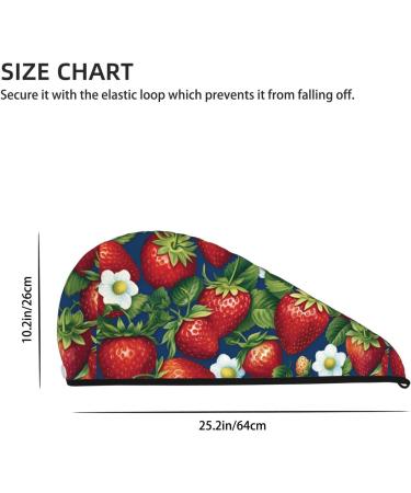 Hair Towel Wrap - Quick Drying Towel Turban with Button | Perfect for All Hair Types (Strawberry2 - Buy Online on GoSupps.com