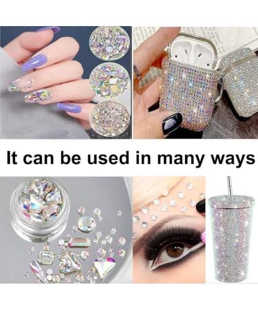 Buy 4200 Assorted Nail Gemstones & Crystals - SS6-SS20 K9 Glass Flatback Stones for Nail Art Face Makeup & DIY Crafts | International Shipping Available - Buy Online on GoSupps.com