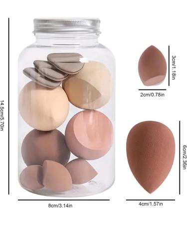 plsyyuw Makeup Sponge Blender Blending Sponge & Makeup Sponge Set | Powder Puff Long Lasting Beauty Sponge Wet & Dry Use for Women Girlfriend Mother Wife Light Coffee - Buy Online on GoSupps.com
