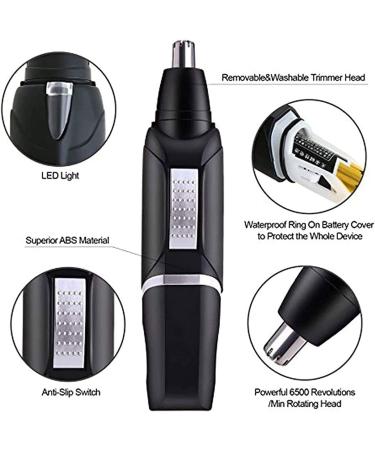 Buy Ear Nose & Brow Trimmer Clipper - Painless Waterproof Electric Groomer for Men & Women | Easy to Clean Battery Operated (Black) - International Shipping Available - Buy Online on GoSupps.com