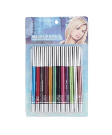 ANKROYU 12Pcs Colors Eyeliner Eye Liner Pencil Set Eye Makeup Pencils Waterproof Lasting Eye Shadow Eyeliner Lipliner Pencil Cosmetic Pen Makeup Set