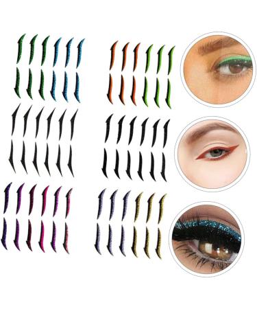 Beavorty 12 Pcs Eyeliner Eye Line Strip Eye Makeup Stickers Double Eyelid Strips Flash Beauty Products 1 count (Pack of 1) Assorted Colorx2pcs - Buy Online on GoSupps.com