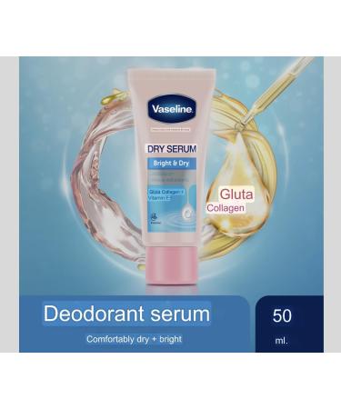 Vaseline Deo Dry Serum - Underarm Whitening Serum with Collagen & Vitamin E | 45ml Pack of 2 | Bright & Repair 20 Layers Deep - International Shipping - Buy Online on GoSupps.com