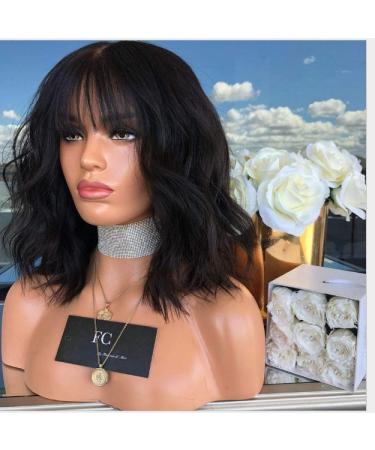 Buy BGHJUE African Wig - Black Fluffy Short Lace Front Human Hair Wig for Black Women | Pre-Plucked Hairline | Brazilian Remy Hair - Buy Online on GoSupps.com