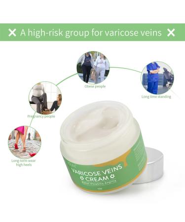 Veins Relief Cream for Fast Angiitis & Phlebitis in Knee & Legs - 3 Boxes | Varicose & Spider Veins Treatment Ointment | 6.5x6.5x5.2cm x 3pcs - Buy Online on GoSupps.com
