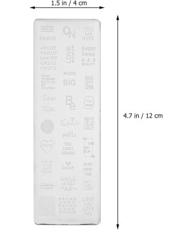6th Nail Transmission Template & Dance Plate - Stainless Steel Nail Art Design Kit DIY Stencils Scraper & Stamper for Beautiful Manicures - Buy Online on GoSupps.com