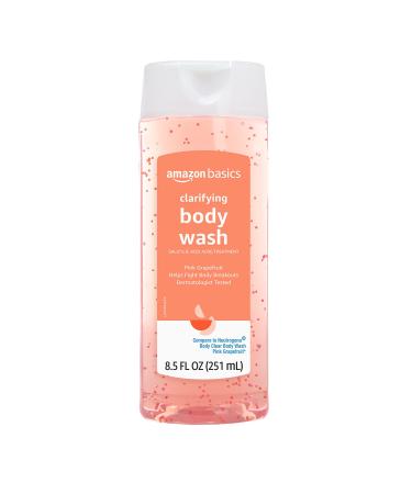 Amazon Basics Clarifying Pink Grapefruit Body Wash, 2% Salicylic Acid Acne Treatment, Dermatologist Tested, 8.5 Fluid Ounces, Pack of 1