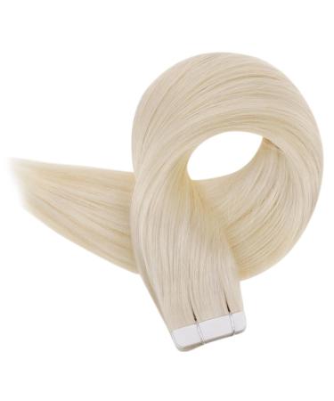 Runature Real Hair Tape Extensions - Blonde 35 cm 20 Pieces 40g - Smooth Straight Hair #60 - Buy Online on GoSupps.com