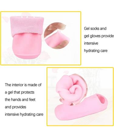 1 Pair of Gel moisturizing Socks with 1 Pair of Gel Gloves Soft moisturizing Socks Gel Breathable Socks moisturizing Care Socks Flexible Elastic Socks (22.5 * 10.5cm and 21 * 13.5cm) - Buy Online on GoSupps.com