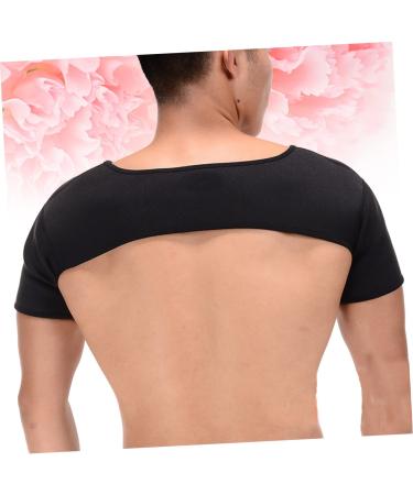 FRCOLOR Adjustable Sports Shoulder Pads & Rotator Cuff Brace - Dual Shoulder Sleeve for Weightlifting Breathable Support Strap (M Black - Buy Online on GoSupps.com