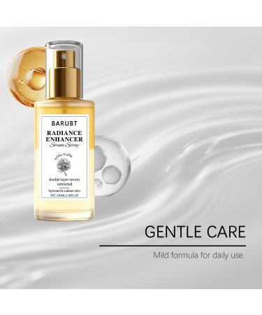BARUBT Radiance Enhancer Double Layer Serum Spray 3.38 FL OZ With Rosa Rugosa and Olive Oil for Hydrated Glowing Skin - Buy Online on GoSupps.com
