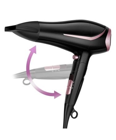 Hair Dryer for Women Men Travel Powerful 2200W with Nozzle Foldable Ionic