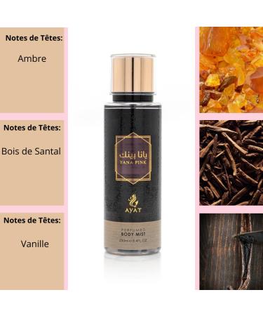 AYAT PERFUMES - Perfumed Mist 250ml - Body Mist with Oriental Scents - Arabian Fragrance For Men and Women - Made in Dubai (Yana Pink) - Buy Online on GoSupps.com