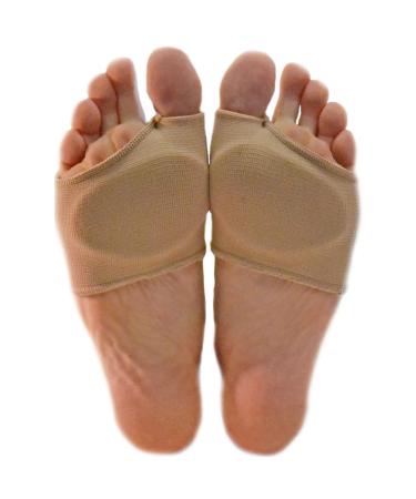 NatraCure Gel Metatarsal Pads - 1 Pair - with Metatarsalgia Forefoot Cushion - for Ball of Foot Pain Relief - Size: Small/Medium Small/Medium (Pack of 2)